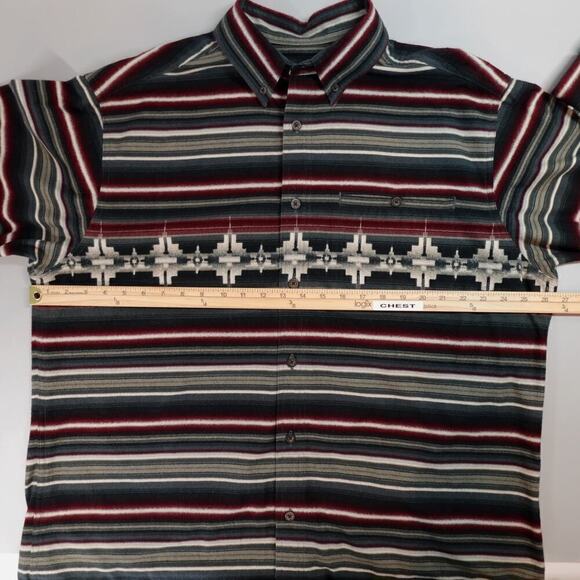 Woolrich Tribal Flannel Shirt Mens XL Multi-Color Striped Aztec Southwestern - Picture 10 of 16
